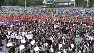 Concert géant au parc Simon Boliviar de Bogota, Colombie.