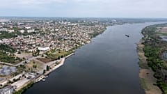Archives : vue aérienne de Kherson, le 20 mai 2022