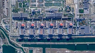 Image satellite de la centrale nucléaire de Zaporijjia