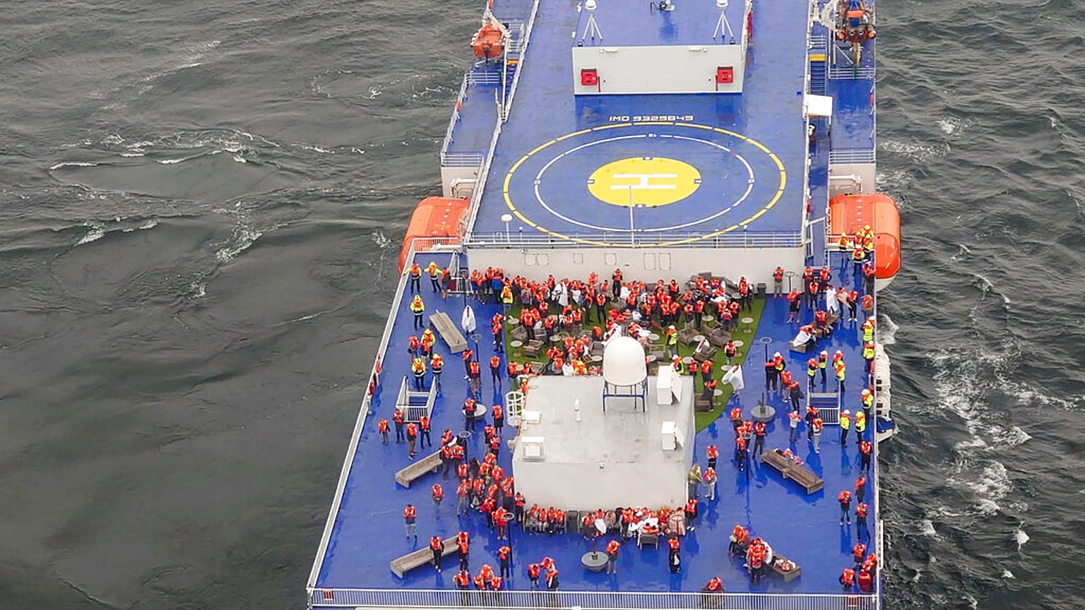 Passagiere auf der Stena Scandida