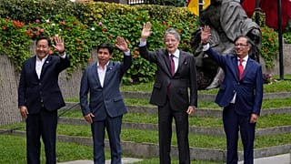 Los mandatarios de los países de la Comunidad Andina de Naciones reunidos en Lima (Perú).