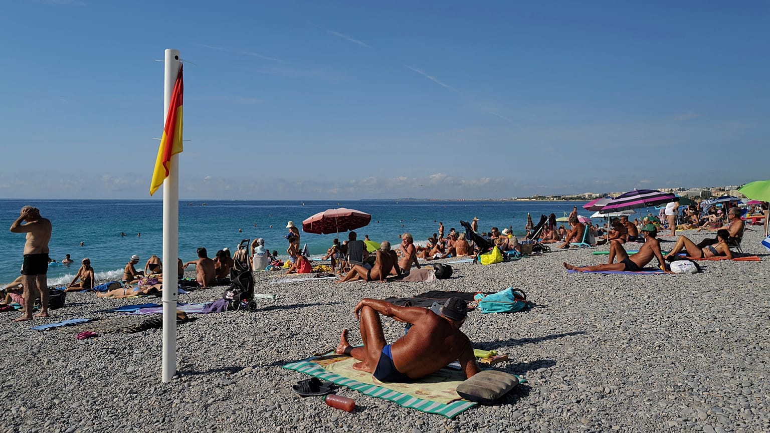 Plage à Nice, dans le sud de la France, le 24 août 2022
