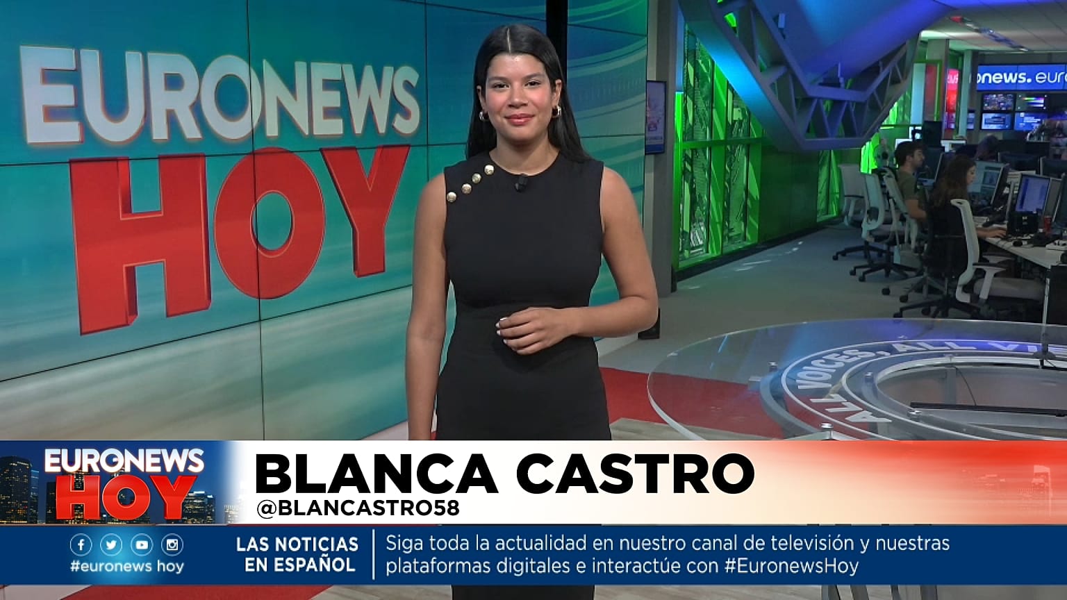 Blanca Castro en Euronews Hoy.