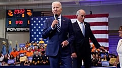 Joe Biden bei seiner Rede in Wilkes-Barre