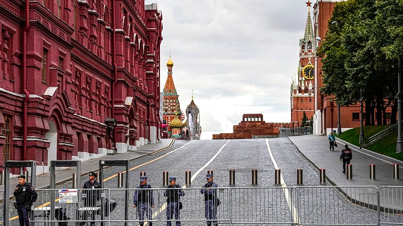 Im Zentrum von Moskau vor der Trauerfeier für Gorbatschow