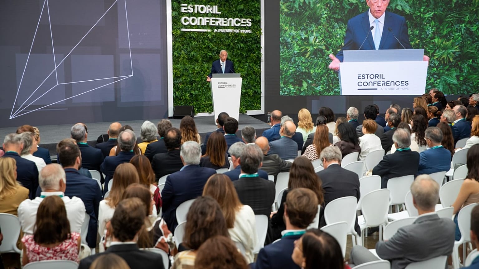 El Presidente de Portugal, Marcelo Rebelo de Sousa, en la apertura de las Conferencias 
