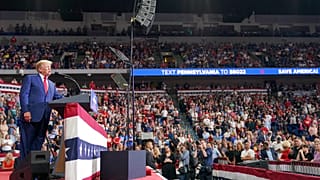 Donald Trump al comizio in Pennsylvania.