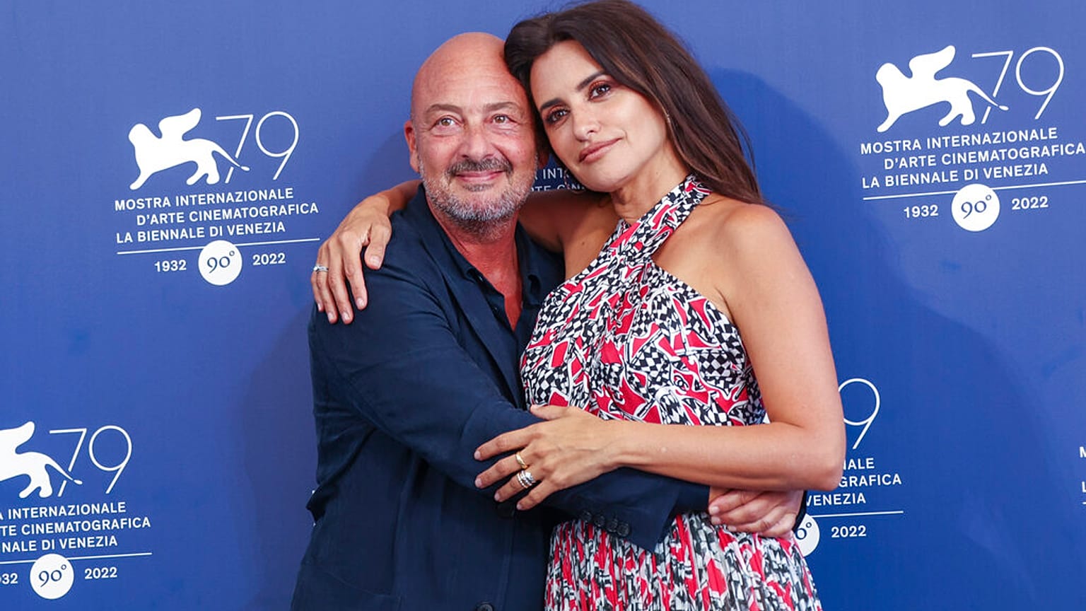 Le réalisateur Emanuele Crialese et l'actrice Penelope Cruze, lors de la 79e édition de la Mostra de Venise