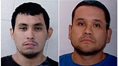 De izquierda a derecha, Damian y Miles Sanderson, los dos hermanos supuestos autores del apuñalamiento masivo