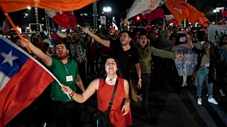 Opponents of the new Constitution cheer in the streets