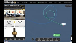 Vuelo del jet que se estrelló en el Báltico registrado en el mapa de FLIGHTRADAR24 el 4/9/2022