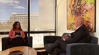 O πρέσβης της Φινλανδίας, Jari Gustafsson στα γραφεία της ελληνικής πρεσβείας