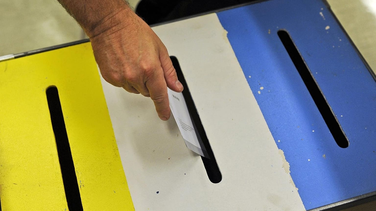 FILE: Voter casts a ballot in Swedish election