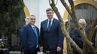 Archív fotó: Orbán Viktor és Andrej Plenkovic a portugáliai Beja városában 