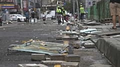 Zerstörungen in Busan nach dem Taifun Hinnamnor