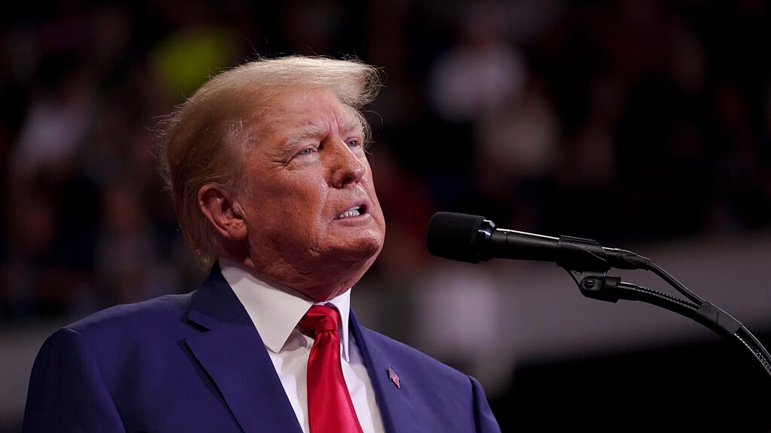 L'ancien président Donald Trump lors d'un meeting à Wilkes-Barre, 03/09/2022