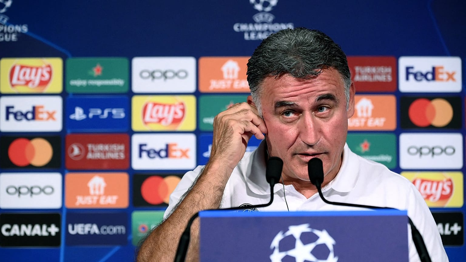 Christophe Galtier l'entraîneur du PSG lors d'une conférence de presse - 05.09.2022