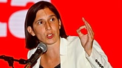 Elly Schlein at an electoral rally in Modena, Italy. 2 September 2022