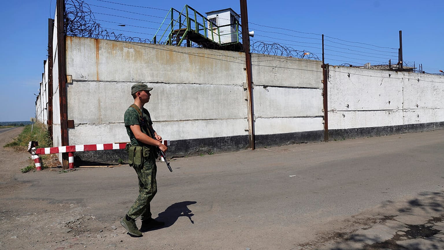 Gefängnis Oleniwka in von pro-russischen Kräften besetzter Region im Osten der Ukraine