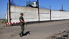 Gefängnis Oleniwka in von pro-russischen Kräften besetzter Region im Osten der Ukraine