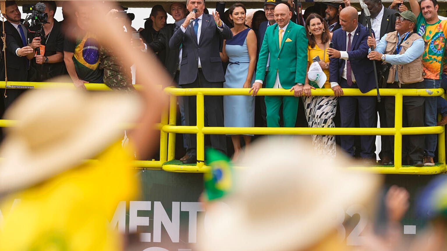 Imagen de Bolsonaro capturada durante uno de sus discursos del bicentenario