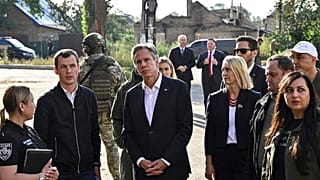 Le secrétaire d'Etat américain Antony Blinken en visite en Ukraine, jeudi 8 septembre 2022.