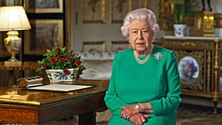 Queen Elizabeth II at Buckingham Palace in April 2020