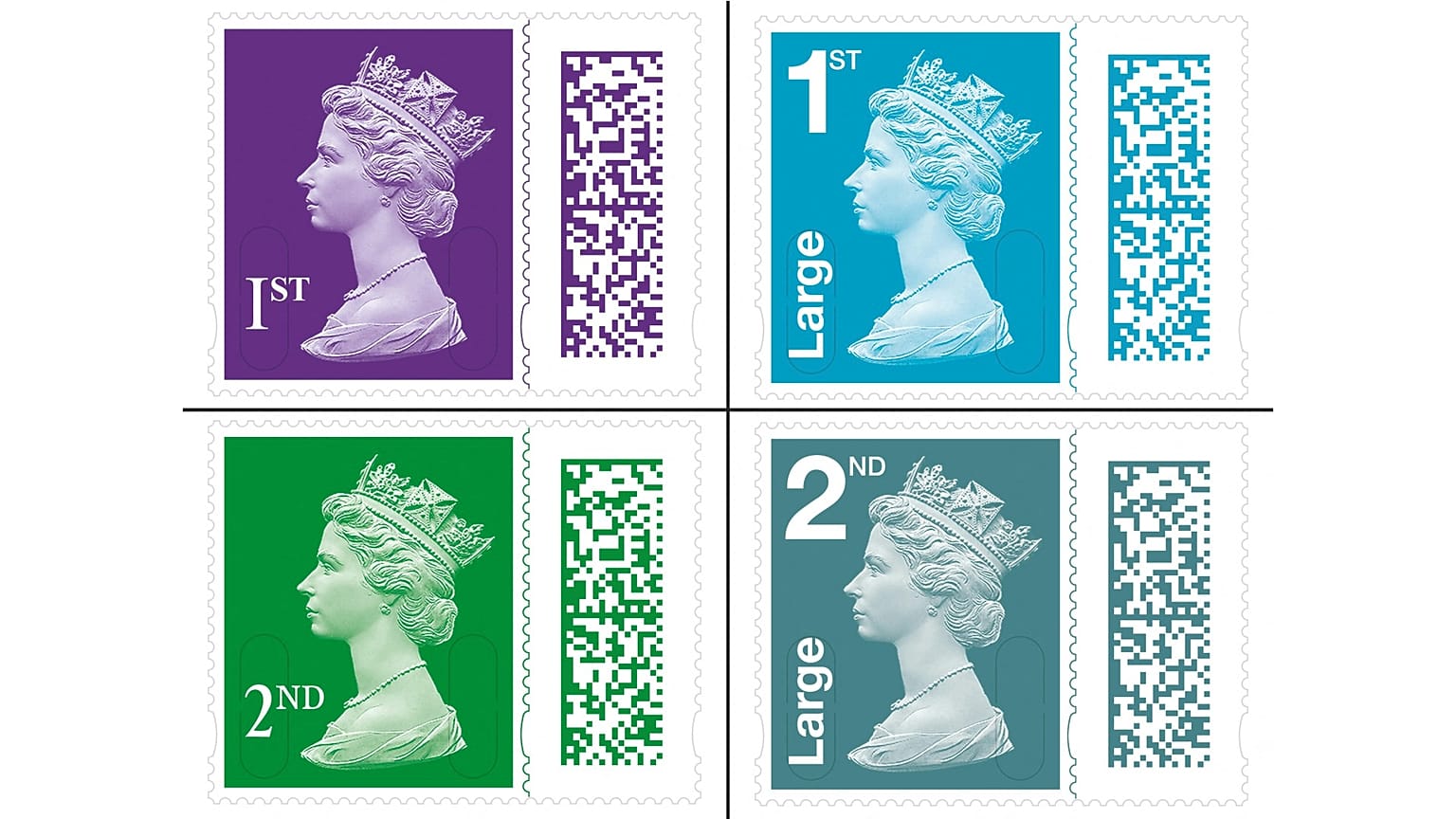 La toute dernière série de timbres à l'effigie de la Reine Elizabeth présentée par Royal Mail le 1er février 2022