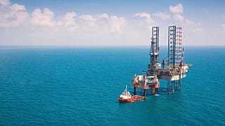 An offshore oil rig drilling for gas. Italy has banned rigs like this from operating within 12 miles of its coastline.