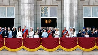 Archives : La famille royale britannique au balcon de Buckingham Palace, le 11/06/2011