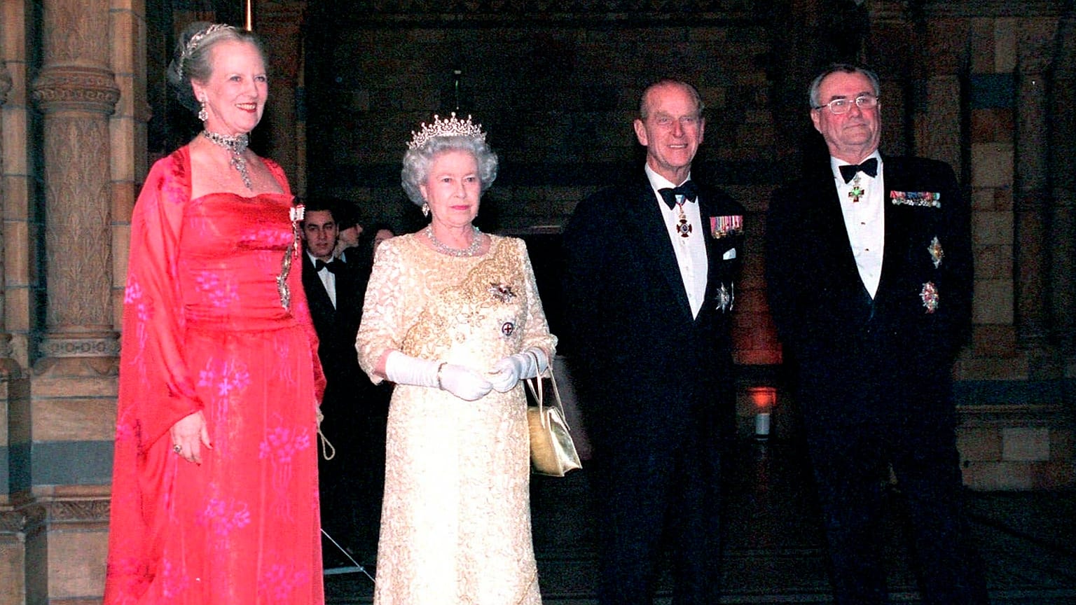 La reine d'Angleterre Elizabeth II et Margrethe II reine du Danemark, le 16 février 2000