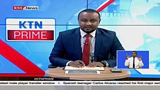 A KTN presenter breaking the news that Queen Elizabeth II had died.