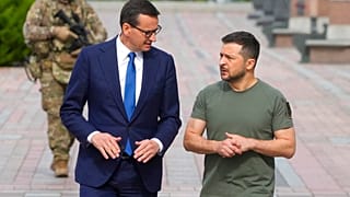 Mateusz Morawieczki és Volodimir Zelenszkij Kijevben