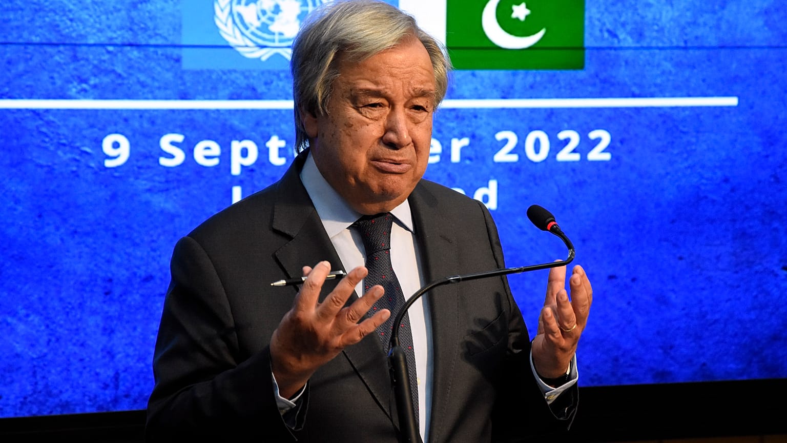 UN-Generalsekretär António Guterres bei einem Besuch in Pakistan