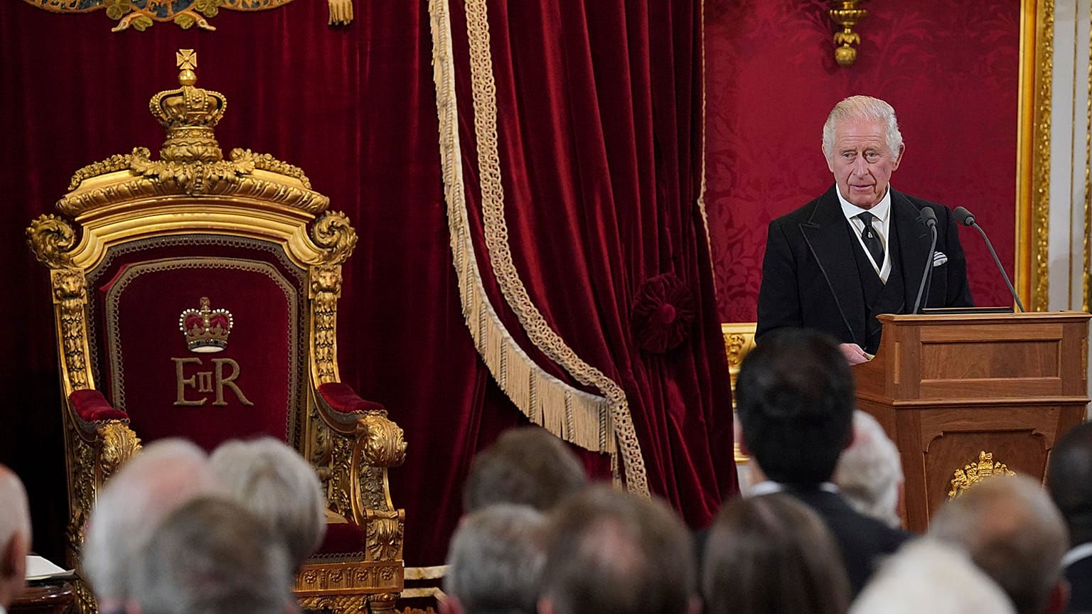 King Charles III during the Accession Council at St James's Palace, 10 September 2022