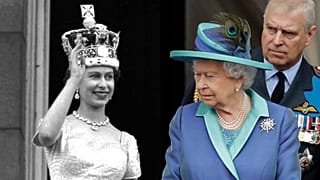 II. Erzsébet a londoni Buckingham palota erkélyén 1953-ban és 2018-ban