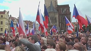 Протест против роста стоимости жизни и цен на энергоносители. Прага, Чехия