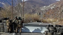 Σημείο ελέγχου των Αρμένιων στο Ναγκόρνο Καραμπάχ - φώτο αρχείου