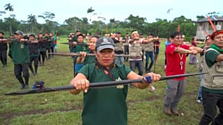 Entrenamiento de los guardianes indígenas. 