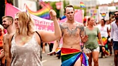 Teilnehmer der EuroPride in Stockholm, Schweden, 04.08.2018