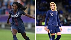 Aminata Diallo (L) and Kheira Hamraoui (R) were teammates at PSG and France.