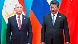 Vlagyimir Putyin és Hszi Csin-ping 2018-ban