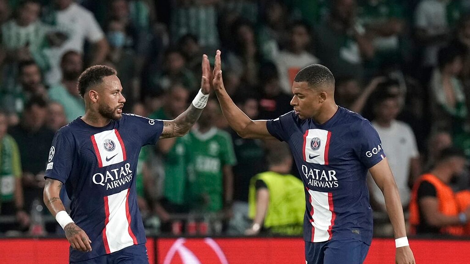 Kylian Mbappé et Neymar à Haïfa (14/09/22) 