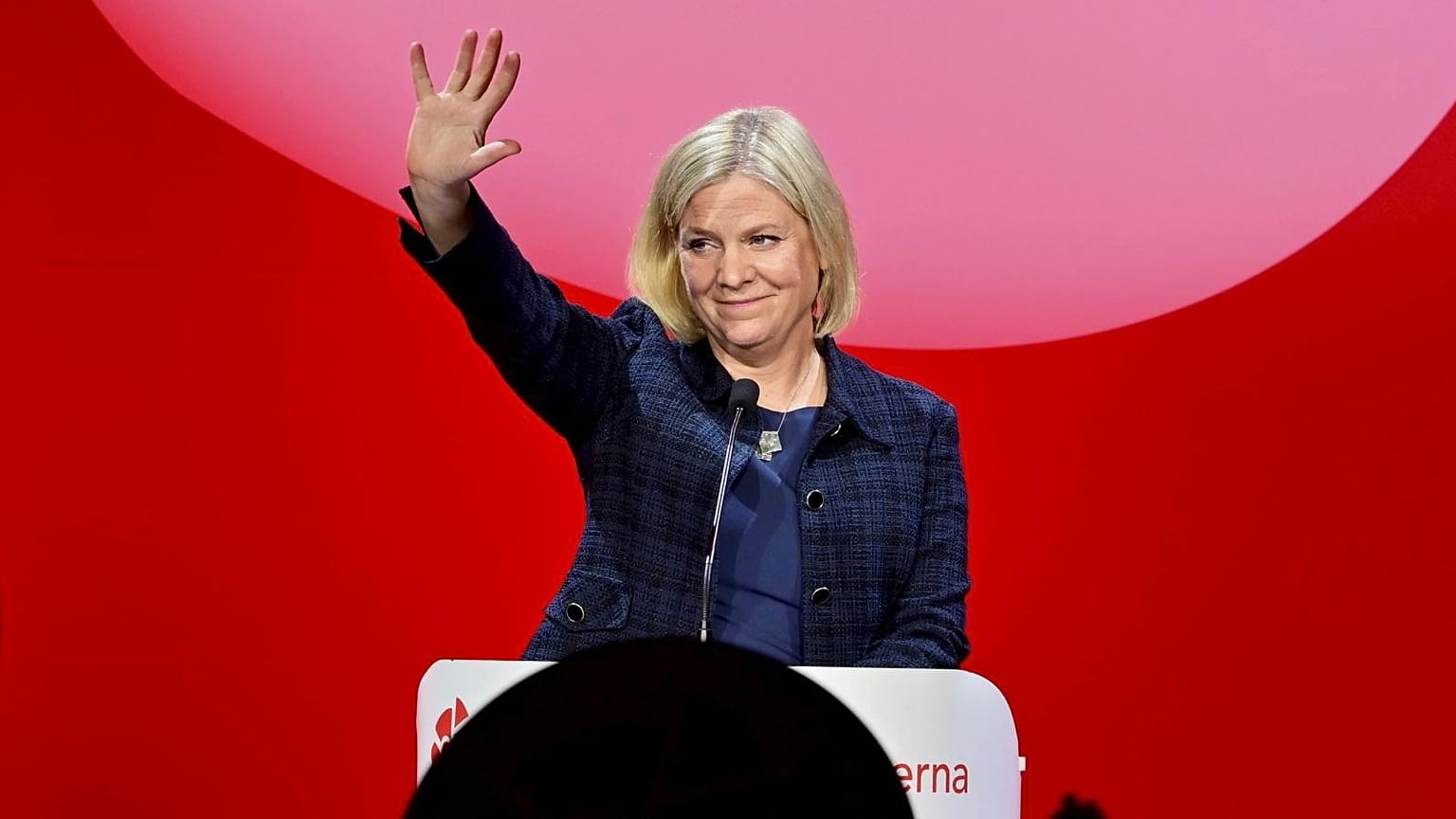 Sweden's Prime Minister and Social Democratic party leader Magdalena Andersson, 11 September 2022