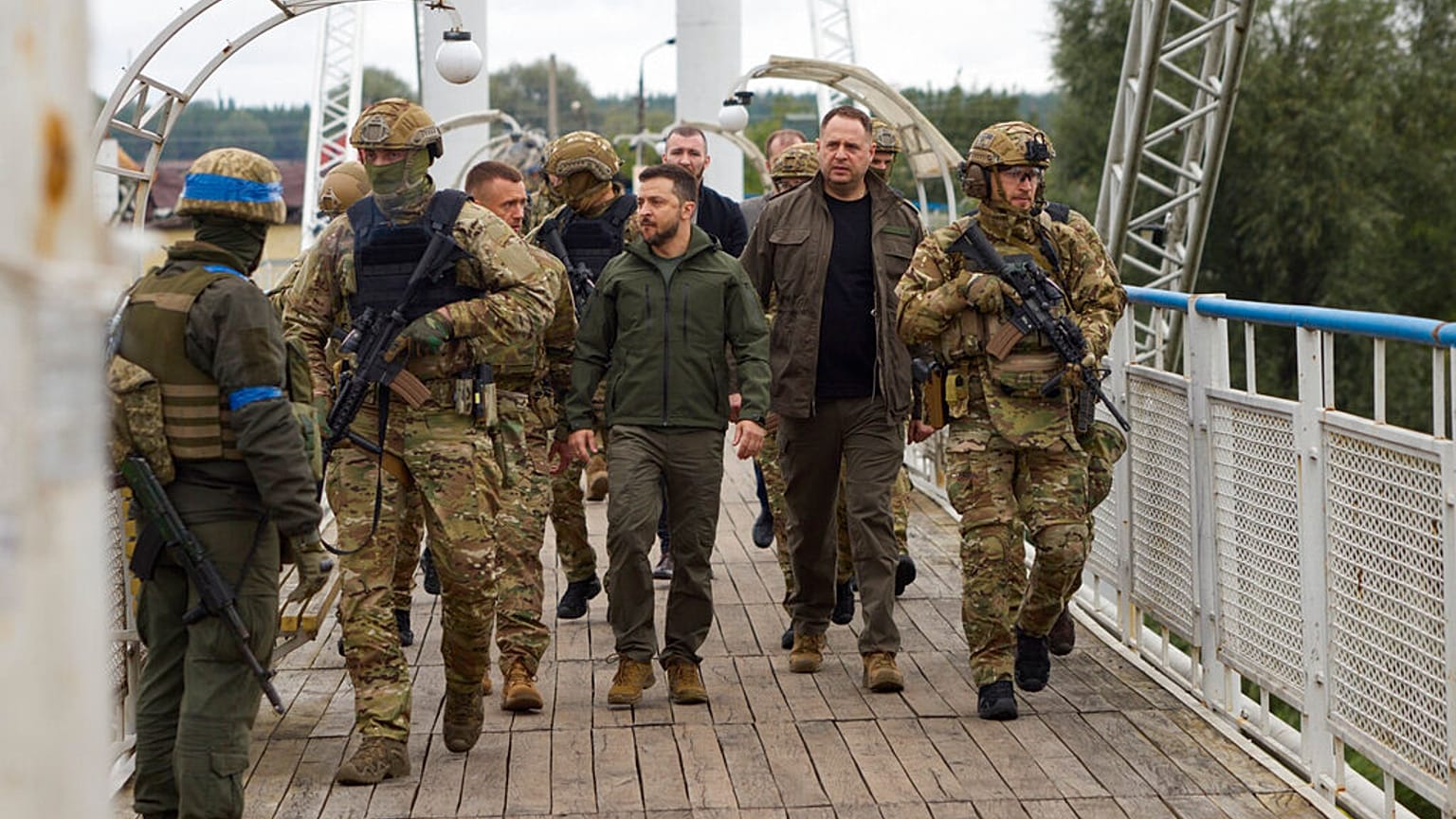 Volodymy Zelensky dans la région de Kharkiv et Izioum, le 14 septembre 2022