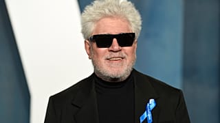 Pedro Almodovar arrives at the Vanity Fair Oscar Party on Sunday, March 27, 2022