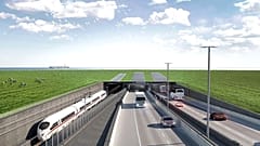 Le plus long tunnel immergé du monde sera composé d'une autoroute à quatre voies et de deux voies ferrées.