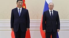 El presidente chino, Xi Jinping y el presidente ruso, Vladimir Putin, en la cumbre de la Organización de Cooperación de Shanghái (OCS) en Uzbekistán, el 15 de septiembre