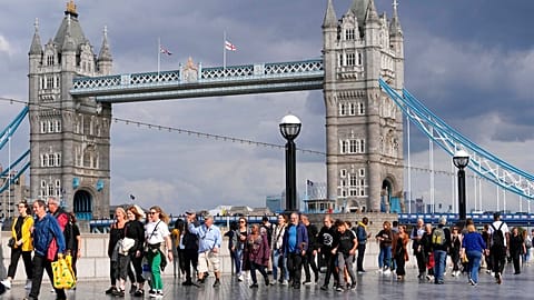 File d'attente devant Tower Bridge le 15 septembre 2022