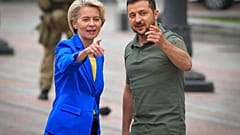 Ursula von der Leyen és Volodimir Zelenszkij Kijevben